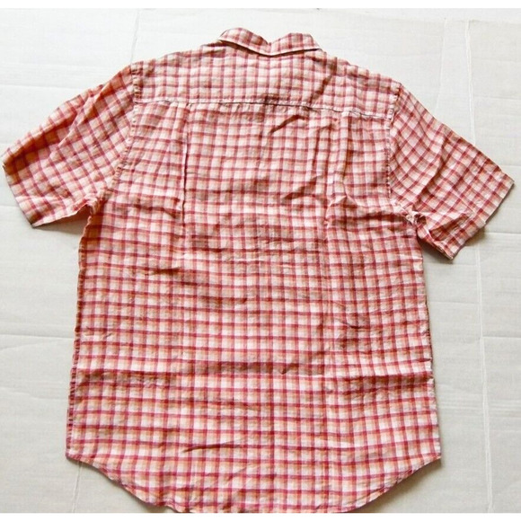 Tommy Bahama Men's Size M Camp Shirt St. Croix Check Clarete Linen New - Picture 8 of 8